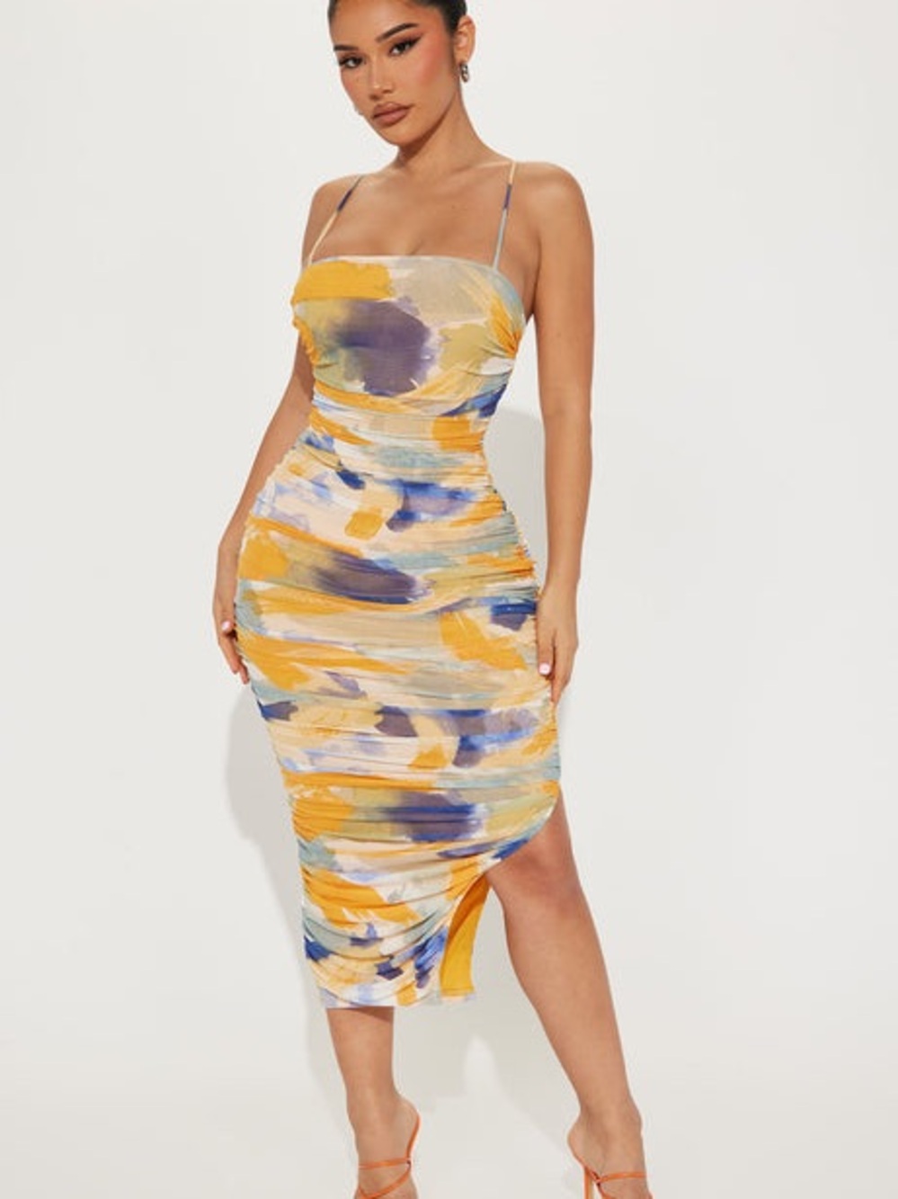 Fashion Nova Mesh Midi Dress